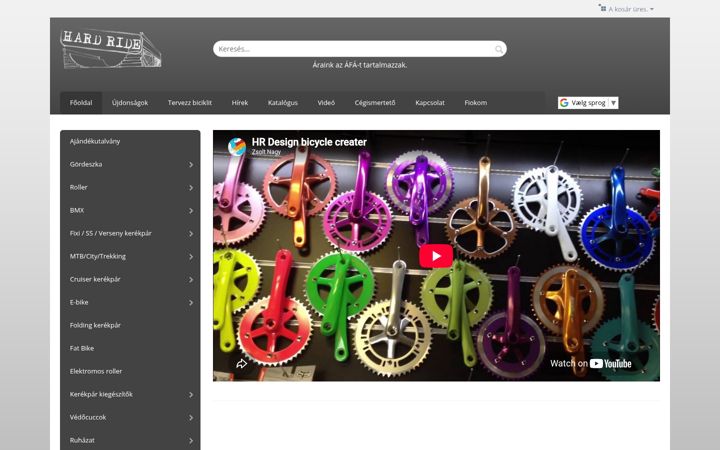 Screenshot of hardride.hu