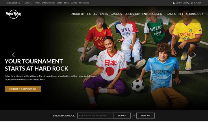 Screenshot ta' hardrock.com