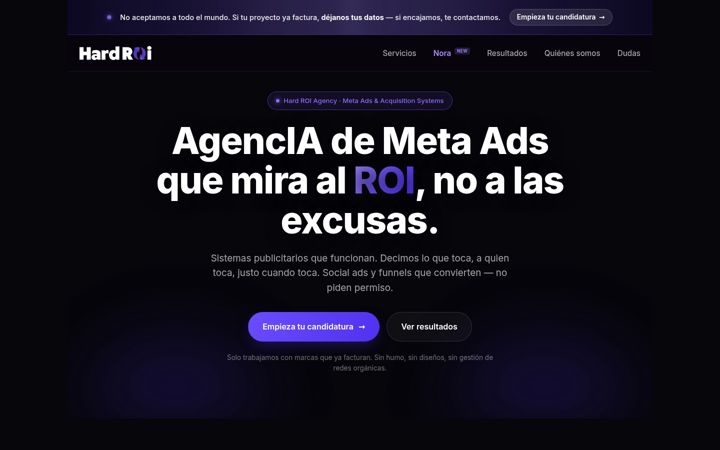 Screenshot of hardroiagency.com