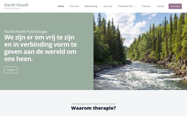 Screenshot of hardthoudtpsychologie.nl