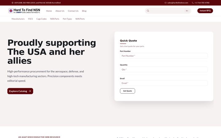 Screenshot of hardtofindnsn.com