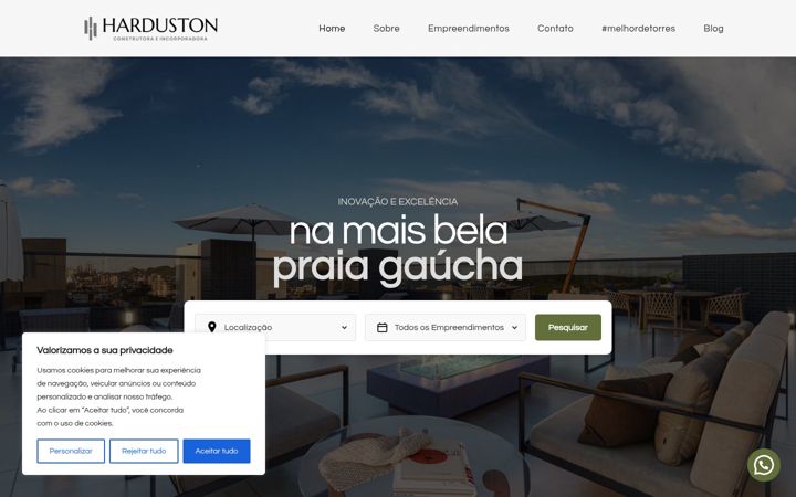 Screenshot of harduston.com.br
