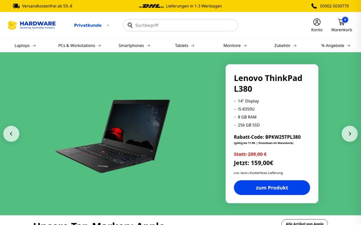Screenshot of hardware-online-shop.de