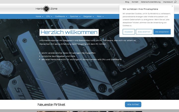 Screenshot stránky hardware-zone.de