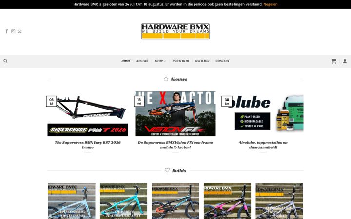 Screenshot of hardwarebmx.nl