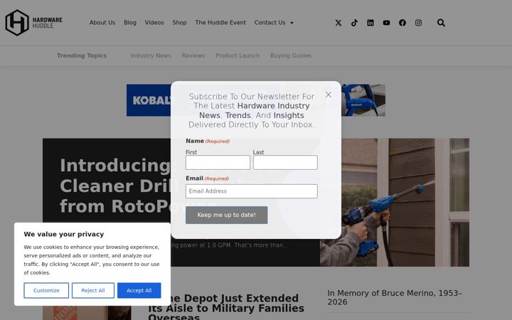 Screenshot of hardwarehuddle.com