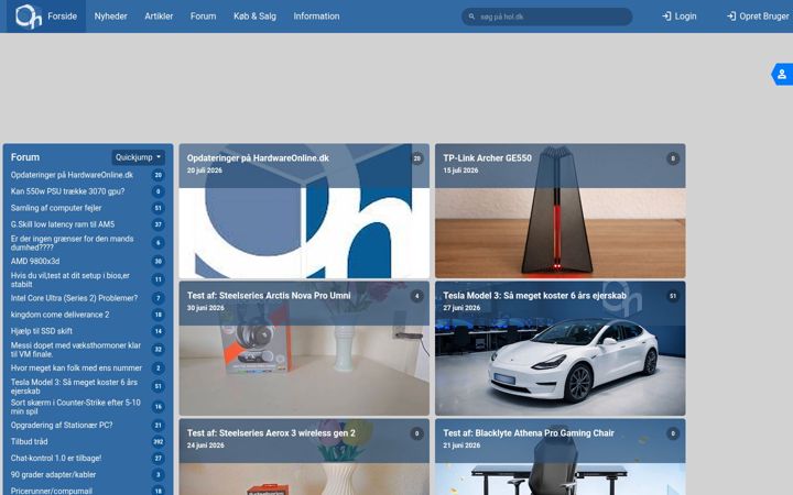 Screenshot ta' hardwareonline.dk