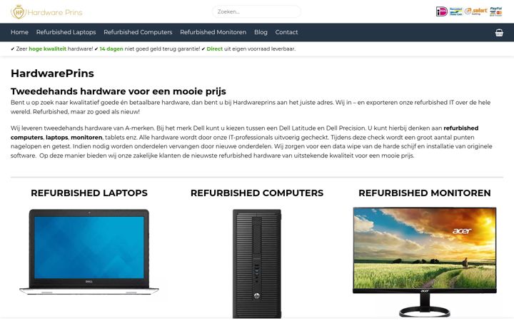 Screenshot of hardwareprins.nl