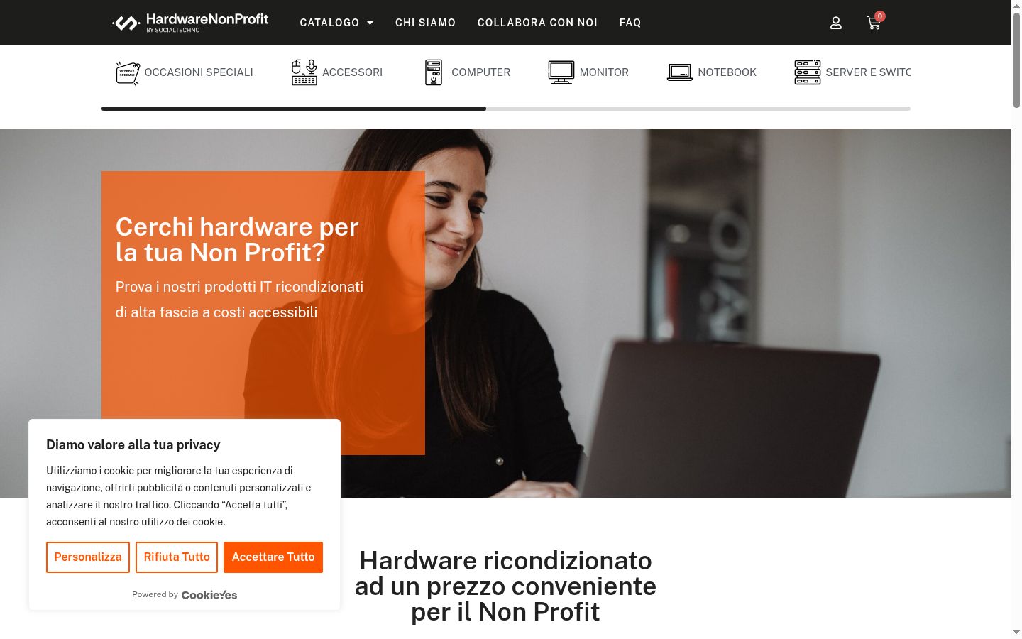 Screenshot tal-banner tal-kunsens muri qabel kwalunkwe interazzjoni