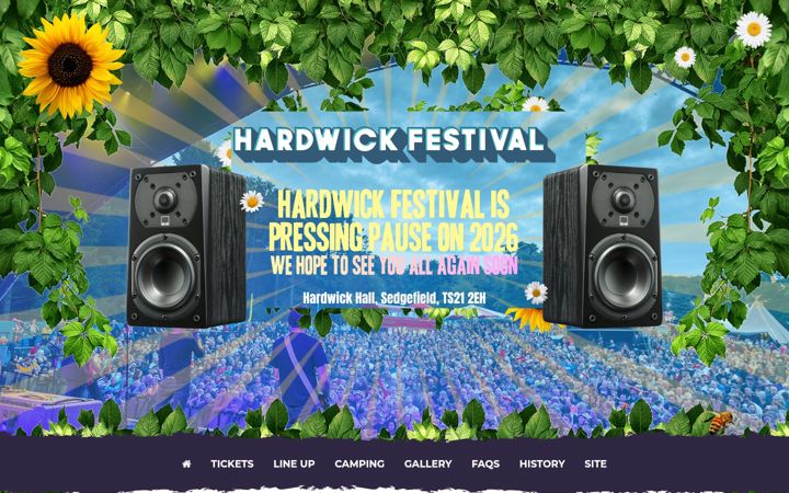 Screenshot of hardwickfestival.co.uk