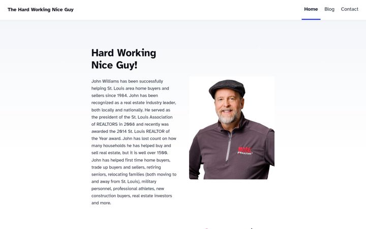 Screenshot of hardworkingniceguy.com