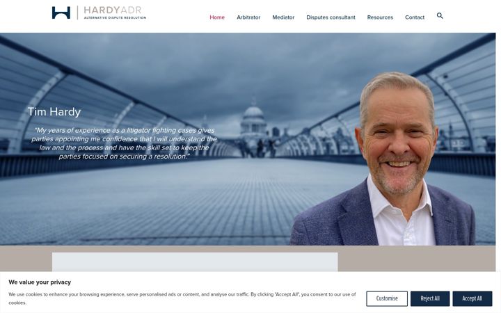 Screenshot of hardy-adr.com
