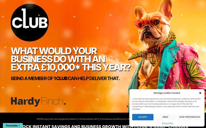 Screenshot of hardyfinch.co.uk
