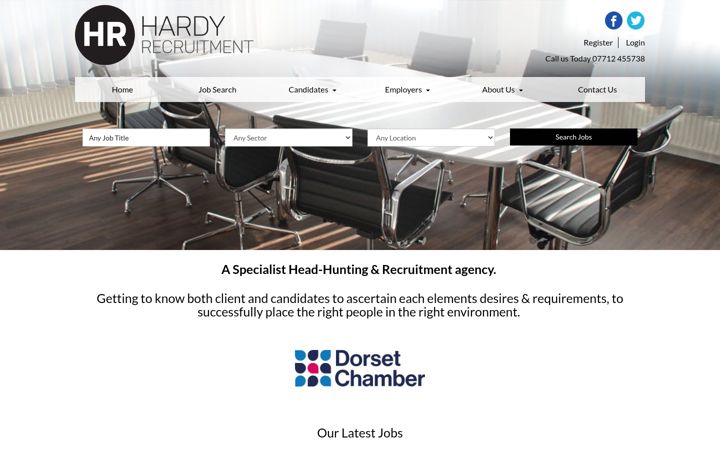 Screenshot of hardyrecruitment.com
