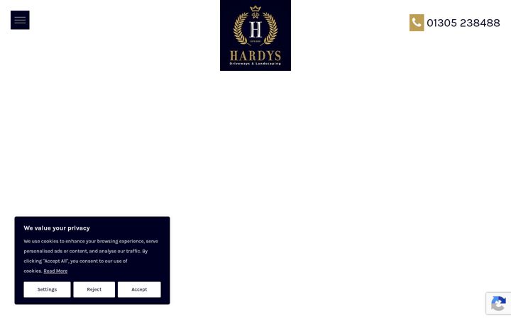 Screenshot of hardysdriveways.uk