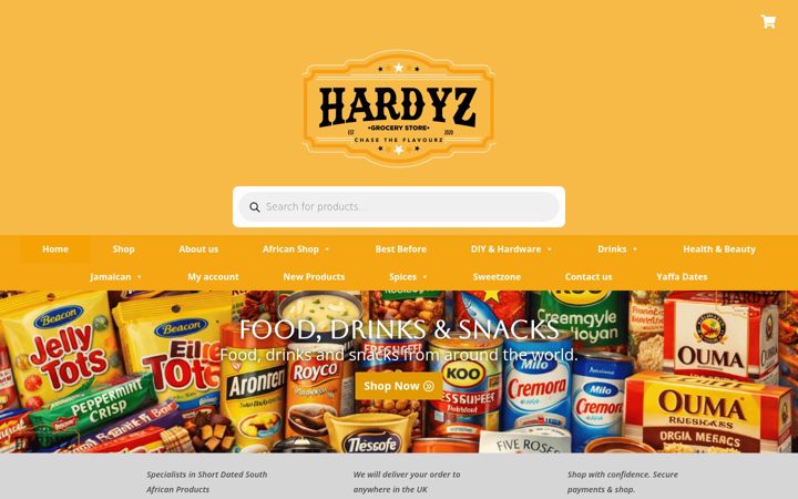Screenshot of hardyz.co.uk