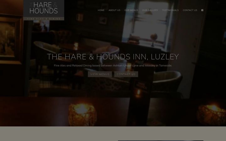 Screenshot of hareandhoundsinluzley.co.uk
