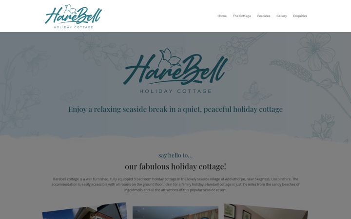 Screenshot of harebellholidaycottage.co.uk