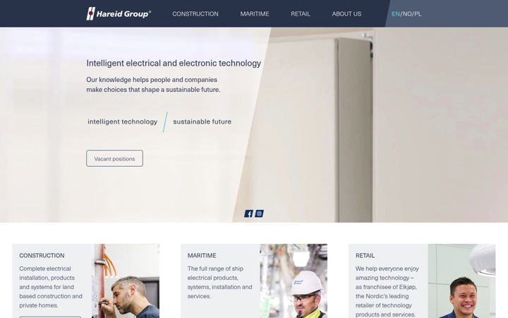 Screenshot von hareidgroup.com