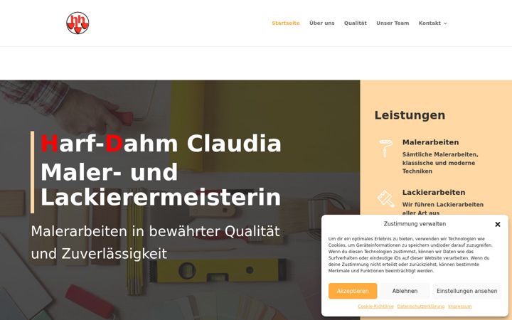 Screenshot of harf-dahm.de