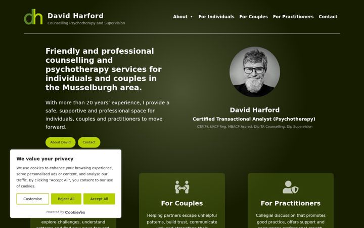 Screenshot of harfordtherapy.com