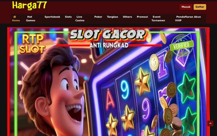 Screenshot of harga77.com