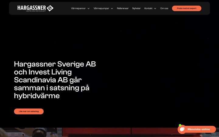 Screenshot of hargassner.se