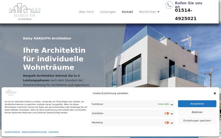 Screenshot of harguth-architektur.de
