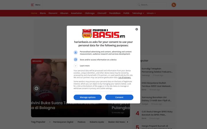 Screenshot von harianbasis.co