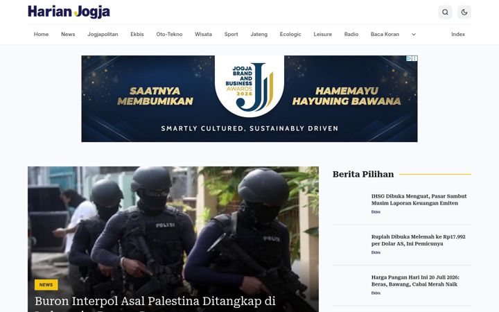 Screenshot of harianjogja.com