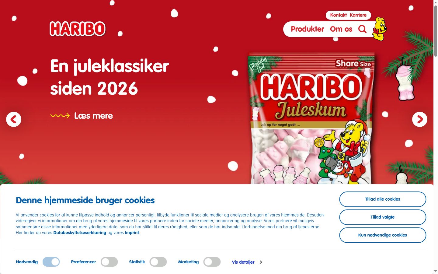 Screenshot van de toestemmingsbanner zoals getoond vóór enige interactie