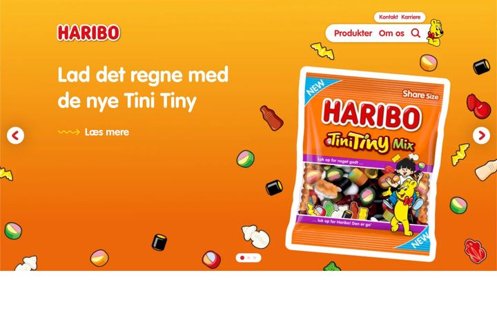 Screenshot of haribo.de