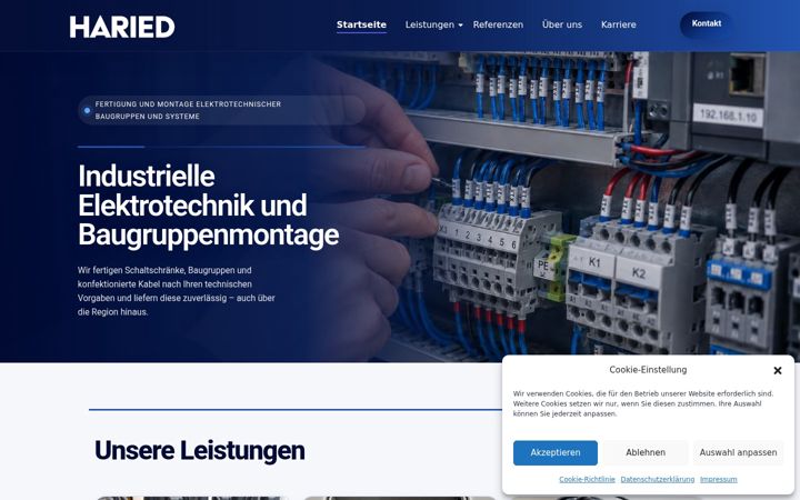 Screenshot stránky haried.de
