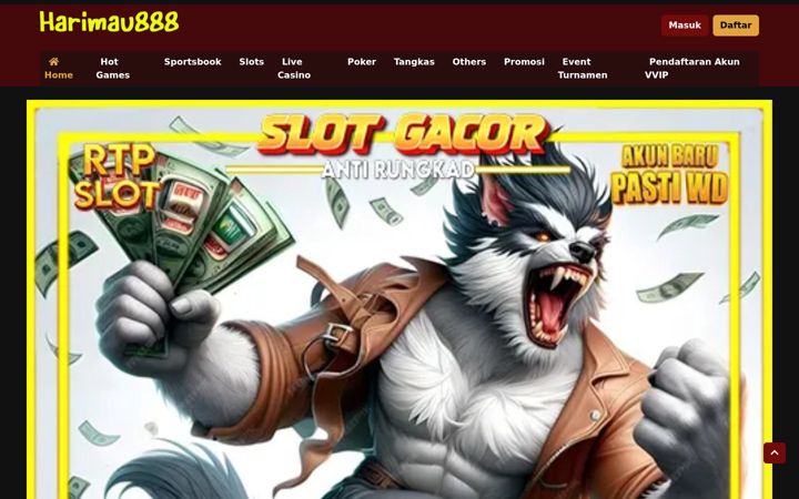 Screenshot of harimau888.net