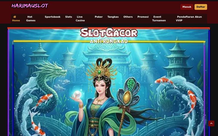 Screenshot of harimauslot.com