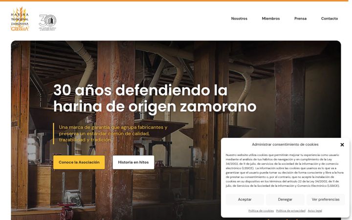 Screenshot of harinatradicionalzamorana.com