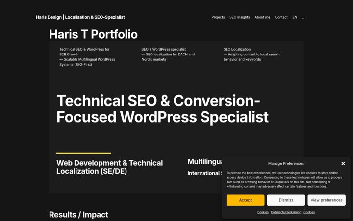 Screenshot of haris-design.de