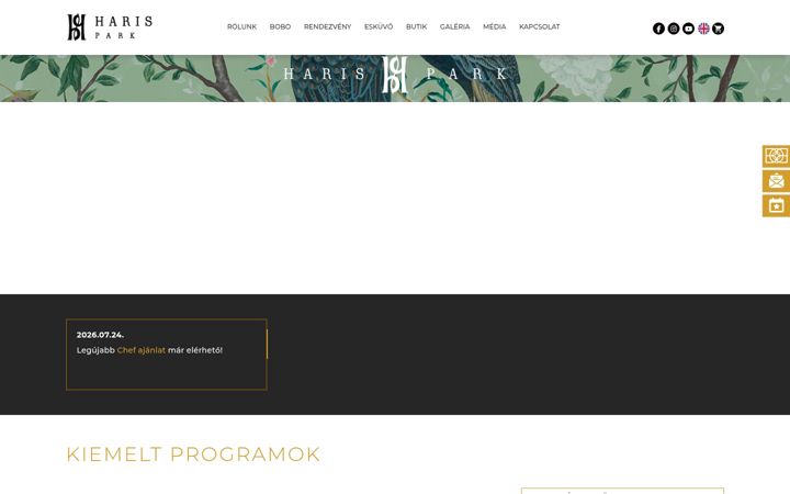 Screenshot of harispark.hu