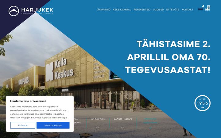 Screenshot of harjukek.ee