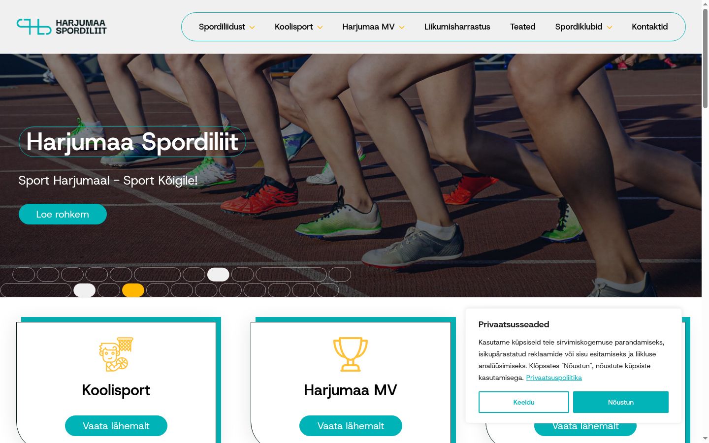 Képernyőkép a bármilyen interakció előtt megjelenő hozzájárulási bannerről