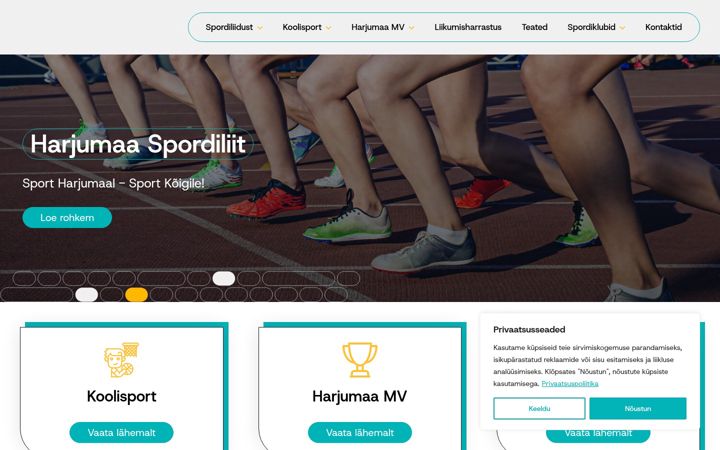Screenshot of harjusport.ee