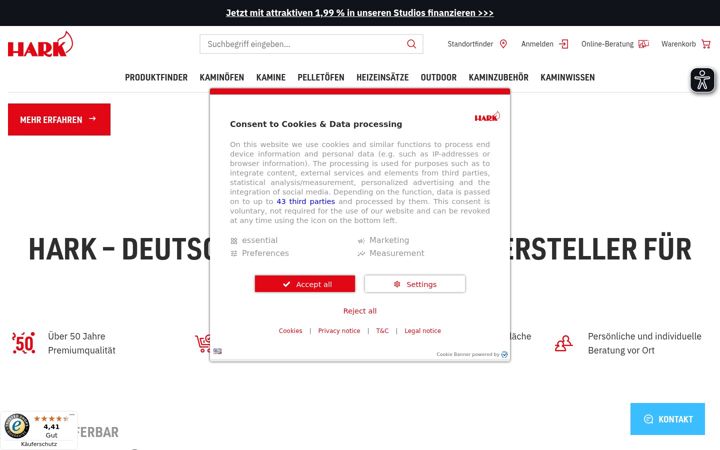 Screenshot of hark.de