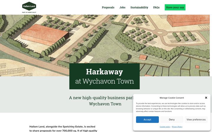 Screenshot of harkaway-wp.co.uk