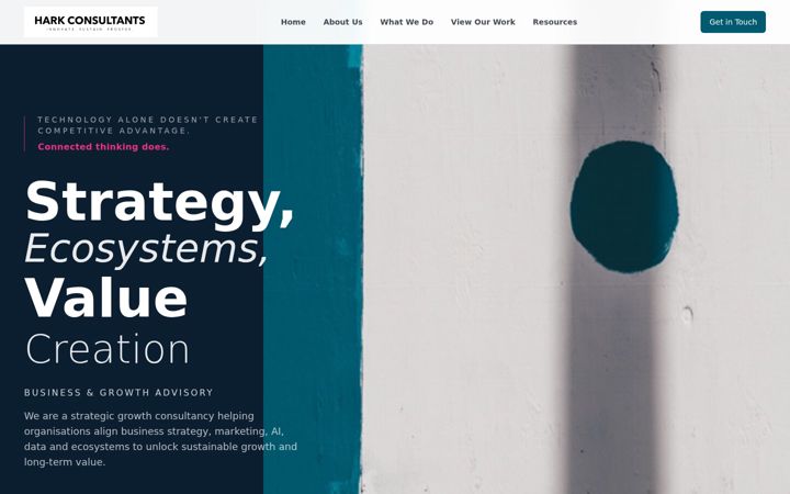 Screenshot of harkconsultants.com