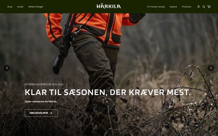 Screenshot of harkila.com