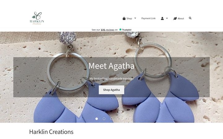 Screenshot of harklincreations.com