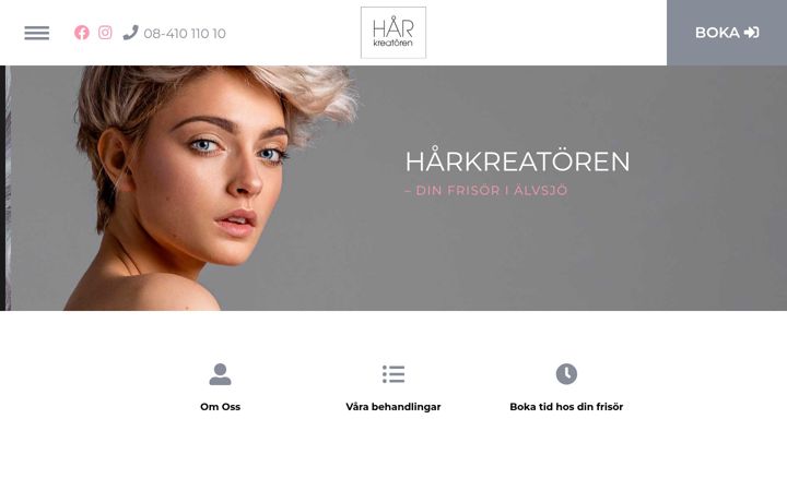 Screenshot of harkreatoren.se
