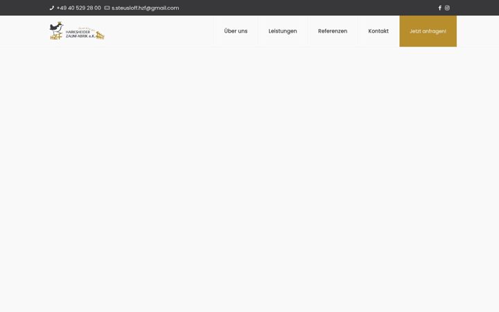 Screenshot stránky harksheider-zaunfabrik.de