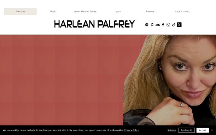 Screenshot of harleanpalfrey.com