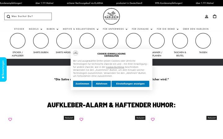 Screenshot of harlekinshop.com